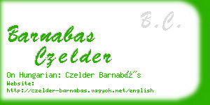 barnabas czelder business card